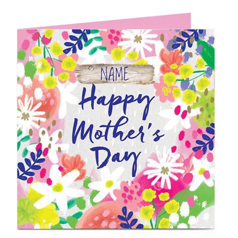 Buy Personalised Mothers Day Card Colourful Flowers For Gbp 329 Card Factory Uk