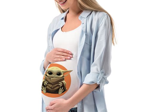 Baby Yoda Maternity Shirt Star Wars Pregnancy Shirt Pregnancy Etsy