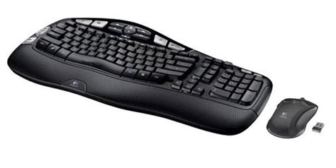 Logitech 920 002555 Mk550 Wireless Wave Ergonomic Keyboard And Mouse