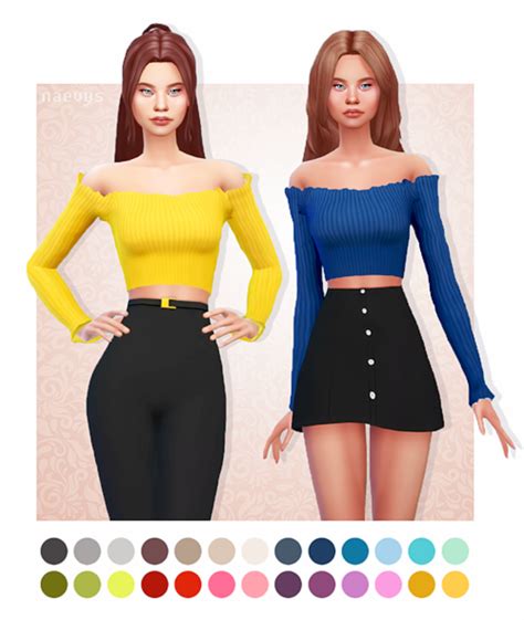 Female Crop Top The Sims 4 P1 Sims4 Clove Share Asia