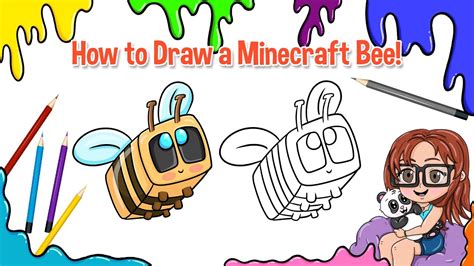 How To Draw A Minecraft Bee Youtube