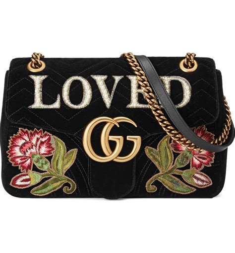 Gucci Gg Marmont Loved Velvet Shoulder Bag Nordstrom