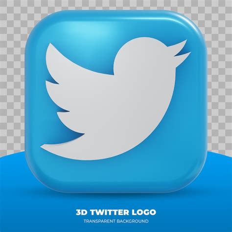 Premium Psd 3d Twitter Logo Isolated In 3d Rendering