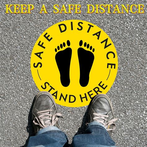 Safe Distance Keep 6ft In Between Distance Marker Floor Distance Marker