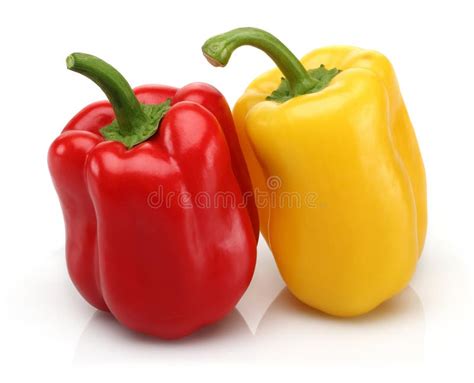 Red And Yellow Bell Peppers Stock Photo Image Of Closeup Color