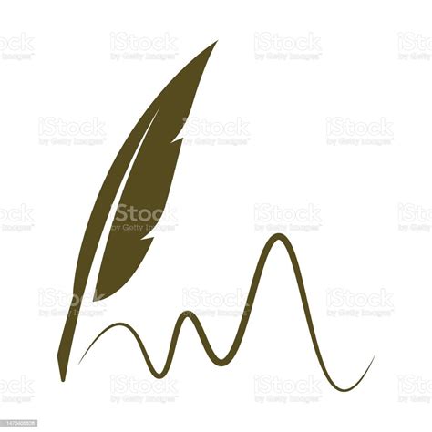 Quill Pen Iconclassic Stationery Illustration Stock Illustration