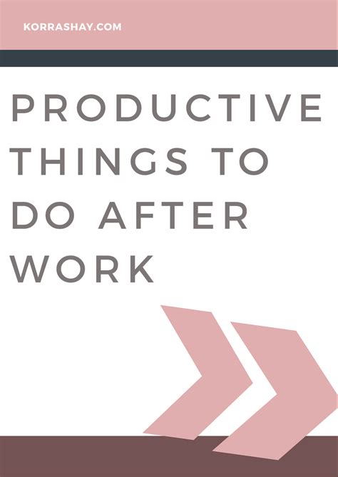Productive things to do after work | Productive things to 