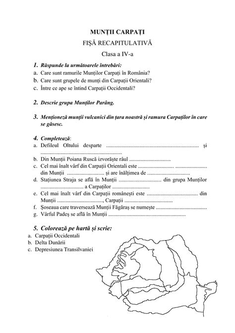 Binecuvânta Portretizare Văduvă Test Geografie Clasa 8 Muntii Carpati