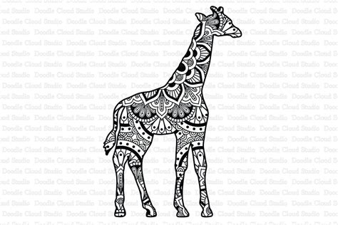 Giraffe Mandala Svg Cut Files Giraffe Mandala Clipart 517624 Cut