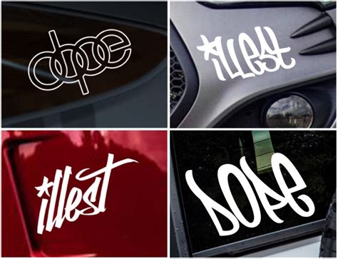 Dope Illest Car Decal Dope Sticker Illest Decal Car Window Etsy