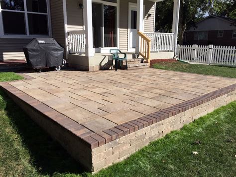 Raised Belgard Patio In Downers Grove Il Building Design Plan