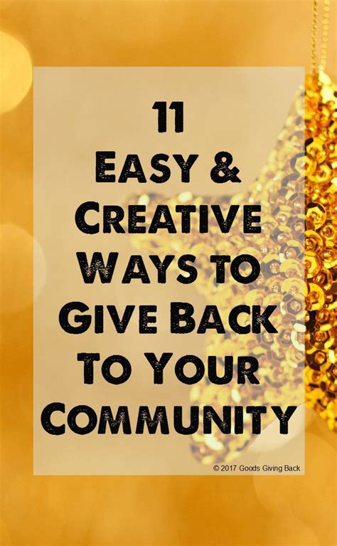 Easy And Creative Ways To Give Back To The Community Giveaway