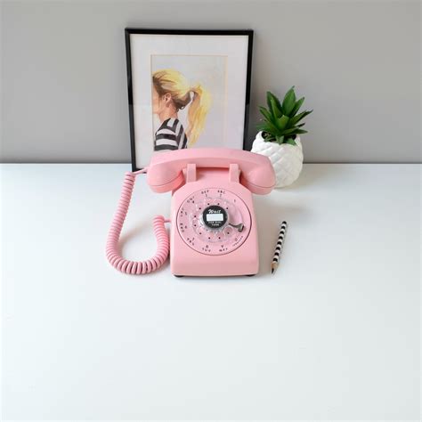 Pink Rotary Dial Phone Working Rotary Dial Telephone Pink Etsy