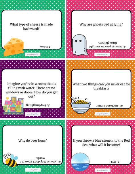 36 Printable Riddle Cards For Kids Questions And Answers Kids