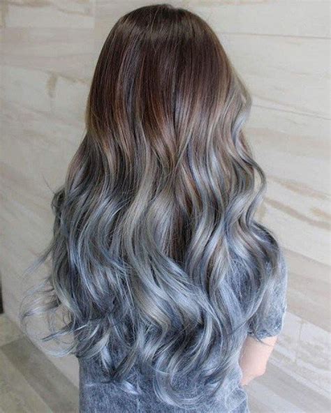 5 Star Seller Black To Grey Ombre Hair Extensions Silver Etsy Grey