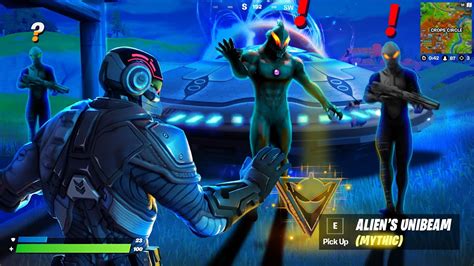 New Fortnite Ufo Update Boss Alien And Mythic Weapons Youtube