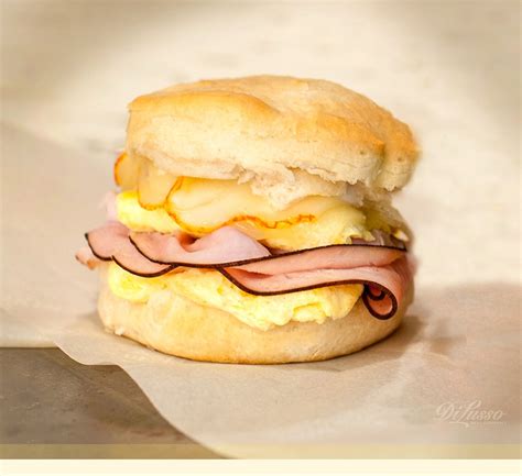 Ham Egg And Cheese Breakfast Biscuits Di Lusso Deli