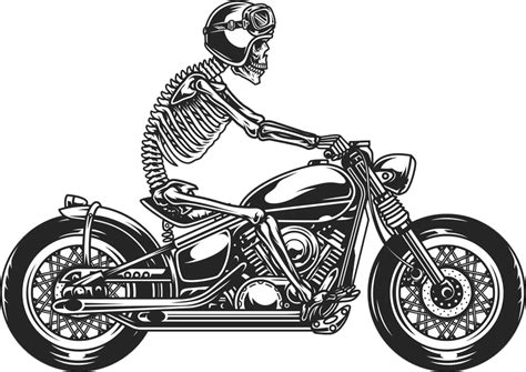 Skeleton Bike Motorcycle Free Vector Clipart Png In 2023 Free