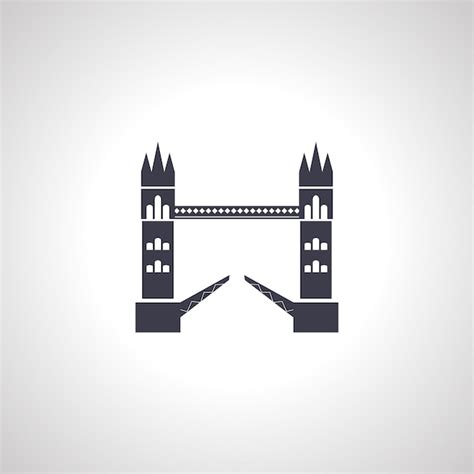Premium Vector Tower Bridge Landmark In London Icon