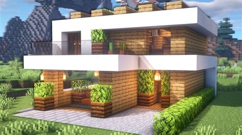 Minecraft Casa Moderna Perfecta Para Survival Casa Moderna De
