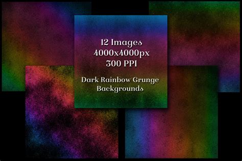 Dark Rainbow Grunge Backgrounds 12 Image Textures Crella