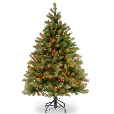 45 Pre Lit Downswept Douglas Fir Artificial Christmas Tree Multi