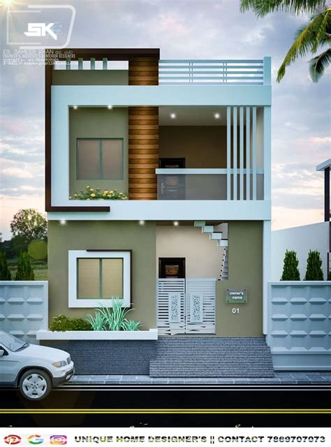 Modern House Exterior Elevation Of G1 House By Er Sameer