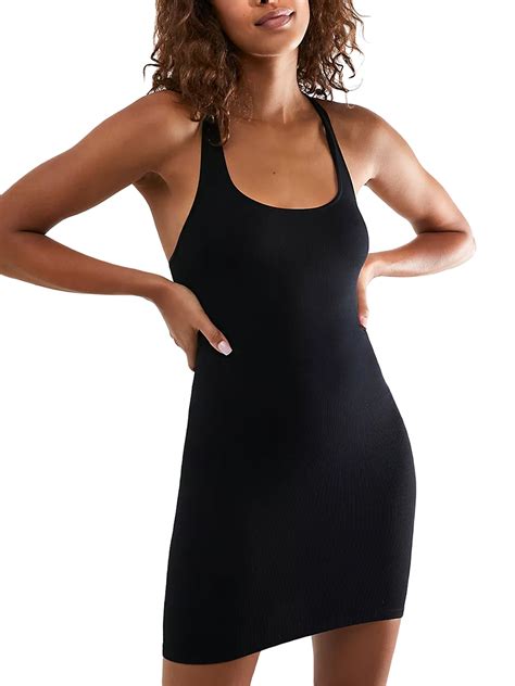 Eyicmarn Womens Summer Short Skinny Sling Dress Black Sleeveless