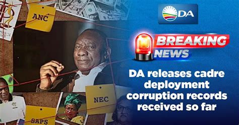 DA Releases Cadre Deployment Corruption Documents Received So Far