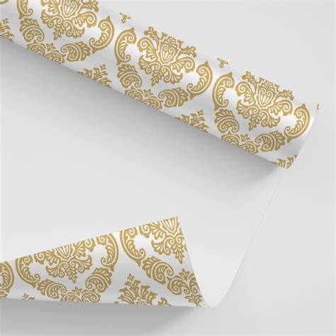 Papel De Parede Adesivo Arabesco Arabesco Dourado Quarto