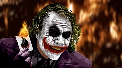 Wallpaper The Dark Knight Batman Joker Movies Fire Cards