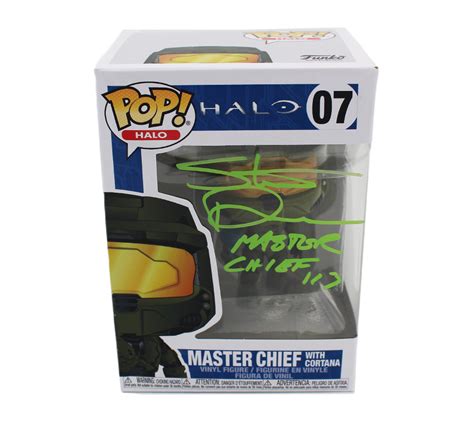 Steve Downes Signed Halo Master Chief Model 7 Funko Pop With “master