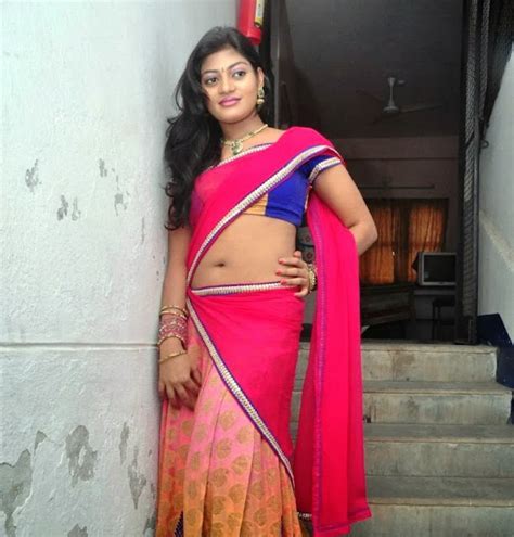 Soumya Latest Hot Navel Show Photos In Half Saree CineHub