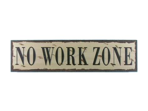 Buy Wooden No Work Zone Beach Life Sign 24 Inch Nautical Accessories