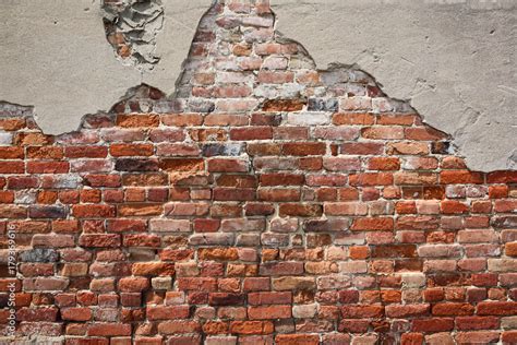 Old Crumbling Brick Wall Stock Photo Adobe Stock