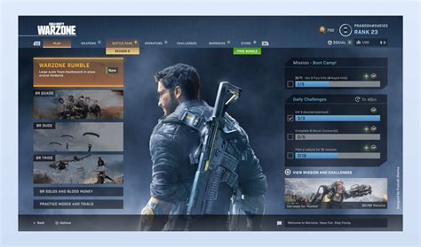 Call Of Duty Warzone Lobby Screen Ui Design Behance