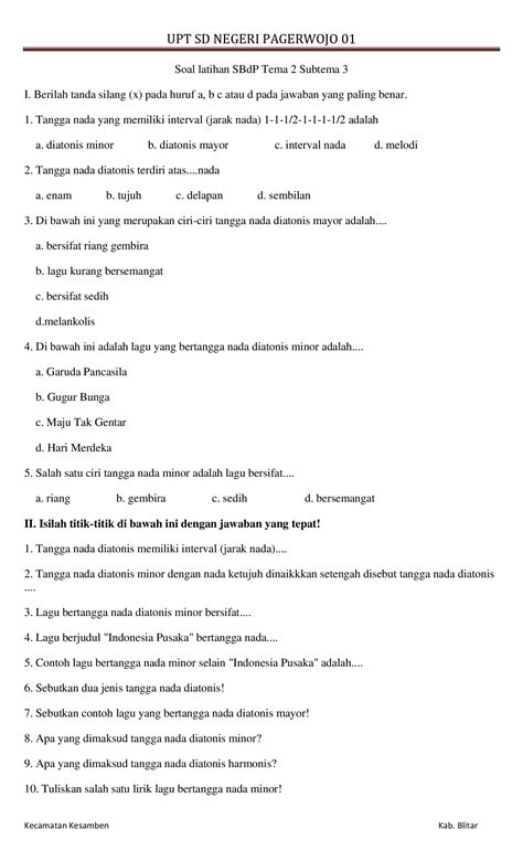 Ciri Tangga Nada Diatonis Mayor – Materi Belajar Online