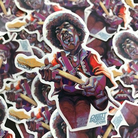 Jimi Hendrix Sticker Die Cut Vinyl Decal