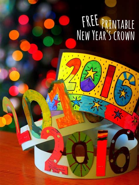 Free Printable New Years Crown New Years Eve Crafts New Years