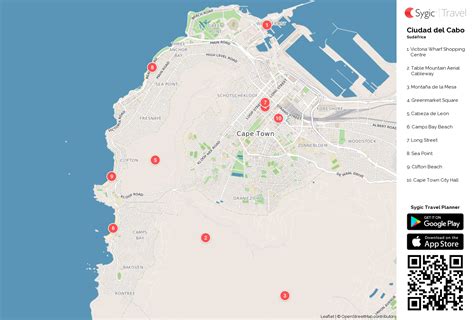 Ciudad Del Cabo Mapa Turístico Para Imprimir Sygic Travel