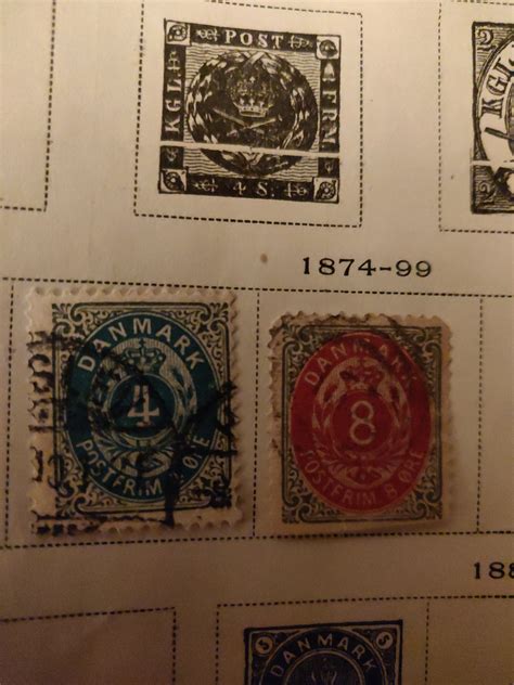 Two Denmark Rare Stamps 1874 1899 Etsy