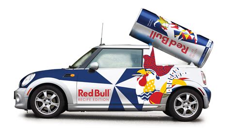 Red Bull Normally Uses A Mini Cooper Car With A Big Can Of Red Bull On