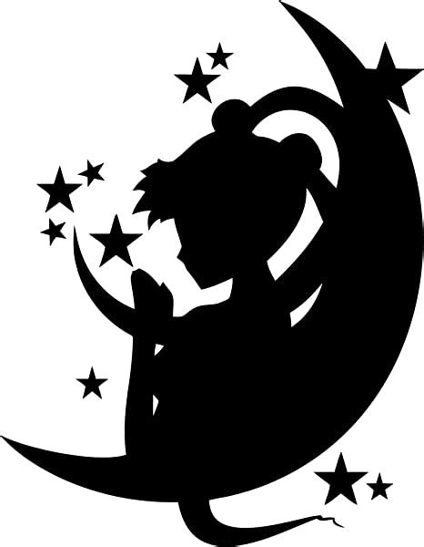 Sailormoon Anime Sailor Moon Praying Silhouette Vinyl Stickers Symbol 5