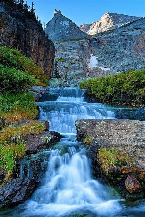 Black Lake Waterfalls In Rocky Mountain National Park Colorado Alpine