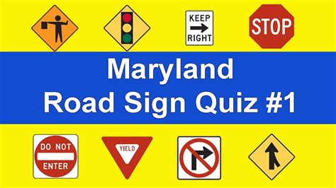 Maryland Permit Test Road Signs 1 Youtube