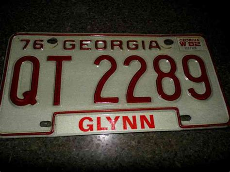 Vintage 1976 Georgia License Plate Qt 2289