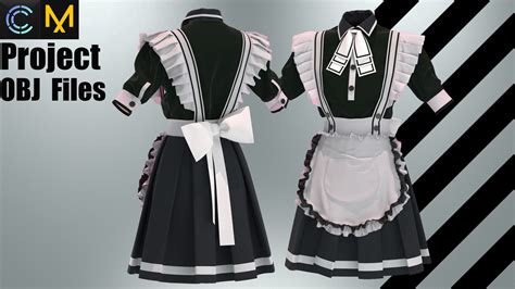 3d Model Wonderful Maid Outfit Cgtrader