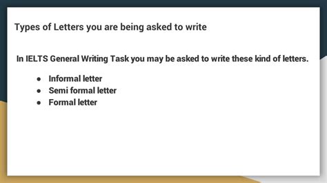 Ppt Ielts General Writing Task 1 Effective Way To Write A Letter
