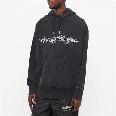Givenchy Barbed Wire Tufting Logo Hoodie Black End