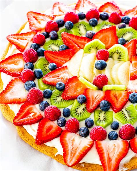 Fruit Pizza Cream Cheese Powdered Sugar Cool Whip Qubig Oncom
